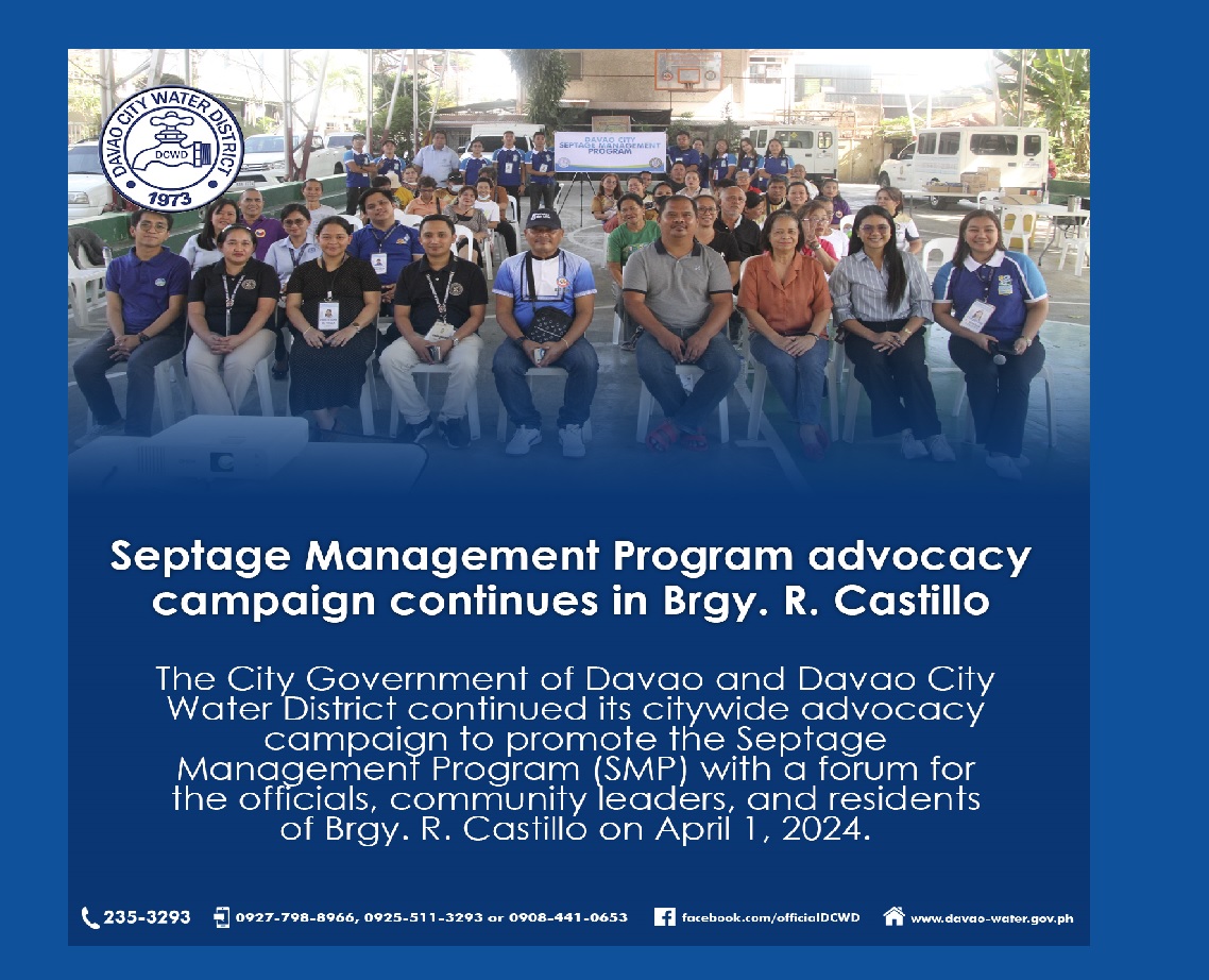 Septage Management Program advocacy campaign continues in Brgy. R. Castillo. Read the whole article at bit.ly/BarangayansaRCa stillo